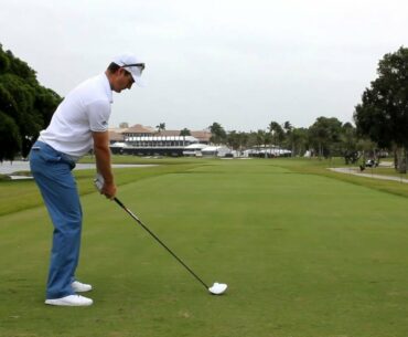 Justin Rose tees off - 18th hole WGC Cadillac Championship, Doral