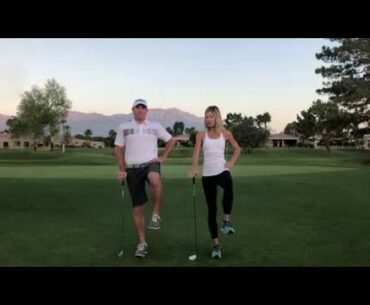 David Curtis, PGA & Christy Curtis Yoga During The Round Stretch (Part 2 of 3)