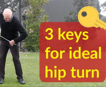 Correct hip turn in golf swing