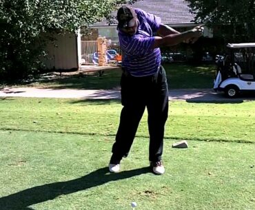D Jones tees off on No. 10 at Woodhaven C.C.