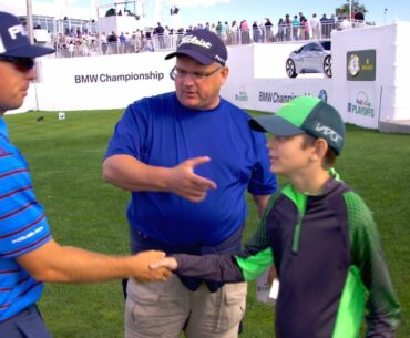 Hunter Mahan surprises fans at the 2015 BMW Championship