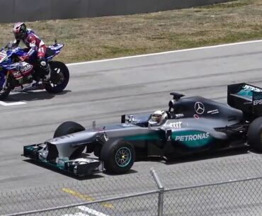 LEWIS HAMILTON  F1 CAR vs YAMAHA R1M SUPERBIKE!!