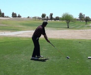 Mark Tudi tees off at the HGA practice round