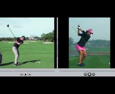 PGA Champion Collin Morikawa Golf Swing vs LPGA Danielle Kang Golf Swing