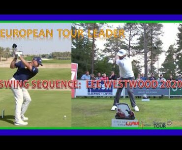 European Tour Leader "Lee Westwood's" golf swing Sequence Slow Motion 2020-2019