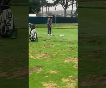 Louis Oosthuizen warm up with a wedge at the 2020 PGA at Harding Park