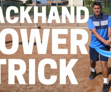 Simple Tennis Backhand Power Trick - Two Handed Backhand Tennis Lesson