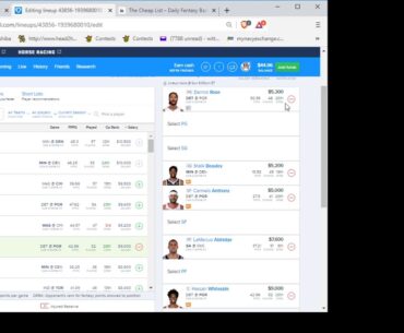 2/23/20 DraftKings & Fanduel Fantasy Basketball Segments for (Main Slate)