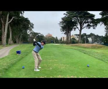 4 iron off back tee day after the PGA at Harding Park awesome hole