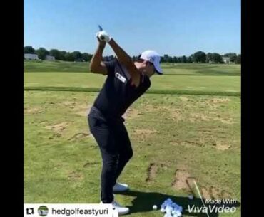 So Woo Kim amazing slow motion golf swing . iron . #Subscribe & #HitTheBell