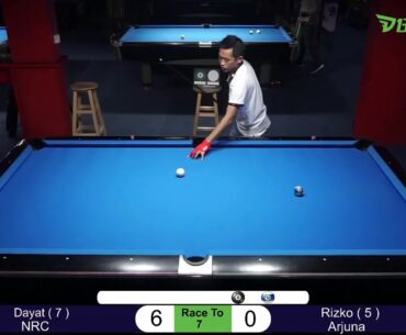 Dayat ( 7 ) vs Rizko ( 5 ) Open Tournament 10 Ball Handicap 16 Agustus 2020 Master Pool Banjarmasin