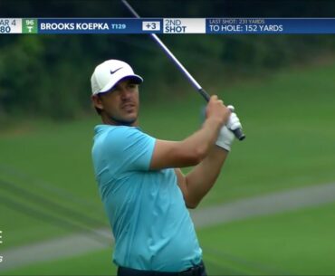 Brooks Koepka Wyndham Championship Round 2 2020 - shot by shot footage