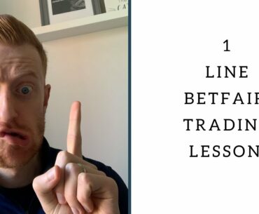 One Line Betfair Trading Lesson - Day 7