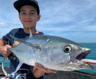 Chasing Tuna With The Boyz! Catching, Salting and Preserving Tuna for the bait