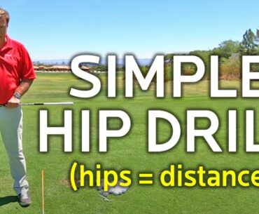 SIMPLE GOLF HIP TURN DRILL TO GET MORE DISTANCE