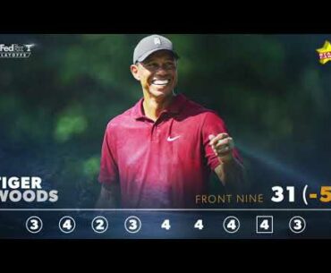 Tiger Woods starts off his Sunday at TPC Boston with six birdies against one bogey to shoot 31