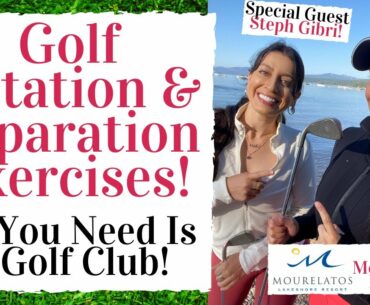 Top Five ROTATION & SEPARATION Golf Exercises - ALL YOU NEED IS A GOLF CLUB! - Golf Fitness Tips!