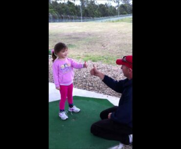 Teaching 5 Year Old Kids The Golf Swing with Stuart McPhie PGA Pro