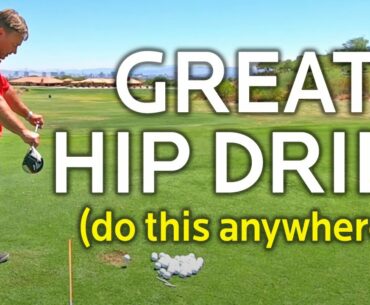 A GREAT HIP TURN DRILL FOR LONGER AND STRAIGHTER GOLF SHOTS