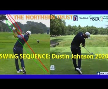 PGA NO1 Dustin Johnson  THE NORTHERN TRUST 2020 Amazing Driver Swing Sequence, Super Slow-motion