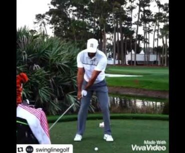Tiger Woods slow motion golf swing motivation. #HitTheBall & #HitTheBell all over the golf