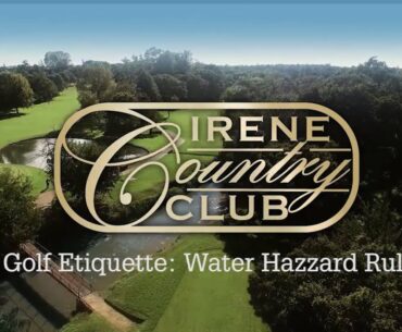 Golf Etiquette: Water Hazzard Rules