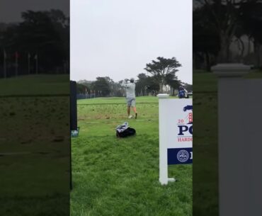 Deep drive over the fence Bryson Dechambeau smashing drivers over the fence