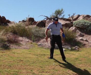 How to Hit a Golf Ball Downslope and Over a Hill