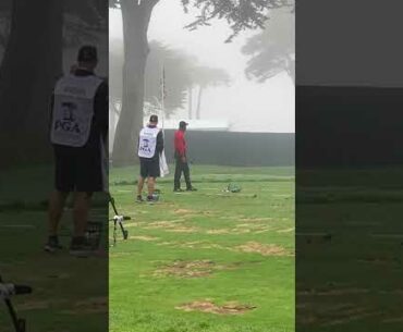 Golf swing 3 wood warmup Tiger Woods 2020 PGA at Harding Park