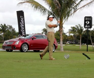 Phil Mickelson tee shot - 9th hole WGC Cadillac Championship, Doral