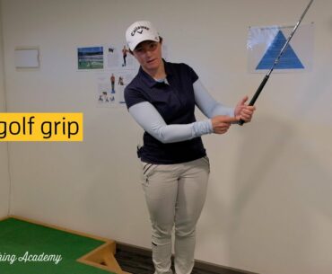 The golf grip with Sarah King