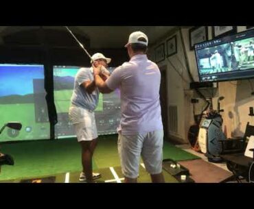 Full Golf Swing - Club Face Control Using Set Up & Feel In Hands