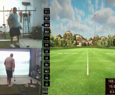 GSPro Practice with 8 iron and Driver on the range.