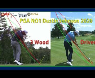 PGA Ranking No1  Dustin Johnson Powerful Driver & 3 Wood Swing Sequence SUPER Slow-motion 2020