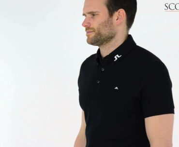 J Lindeberg Rubi BD Tour Logo Polo Shirt Black