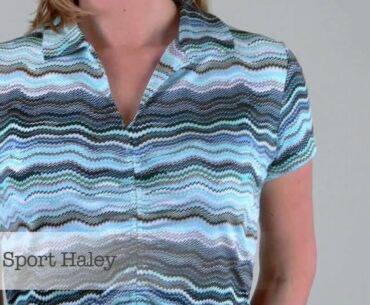 Wave Print Golf Polo