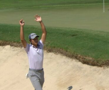 Collin Morikawa escapes plugged lie with hole-out at TOUR Championship