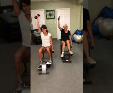 Cubii workout with weights