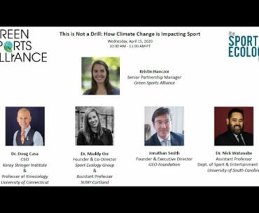 Webinar - This is Not a Drill: How Climate Change is Impacting Sport - April 15, 2020