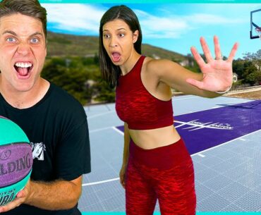1v1 & Trick Shot H.O.R.S.E. vs CASSIE! (on new basketball court!)
