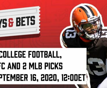 Guys & Bets: 2 NFL, 2 College Football, PGA, UFC and 2 MLB picks for September 16, 2020