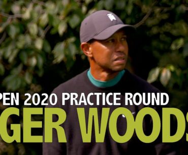 Tiger Woods tuesday practice round 2020 US Open