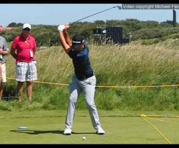 Xander Schauffele golf swing - Long Iron (face-on view), July 2017.