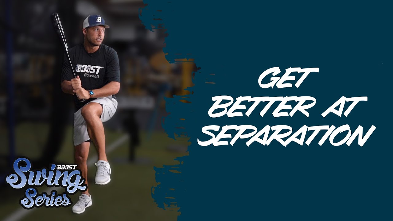 Hitting – Practice getting separation for an efficient swing with the knob to knee load Hitting - Practice getting separation for an efficient swing with the knob to knee load