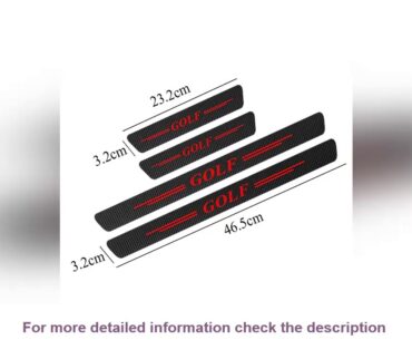 4pcs Carbon fiber car door Sticker  For volkswagen golf golf6 golf7 mk6 mk7 mk5 GTI golfr Car Acces