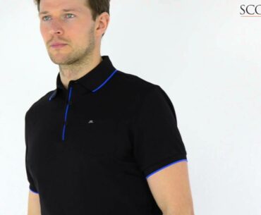 J Lindeberg Cail Tech Mesh Polo Shirt Black
