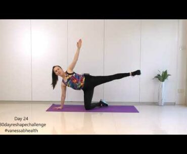 DAY 24 : 30 DAY BODY RESHAPE CHALLENGE | Low Impact Workout Cardio & Full Body Strength