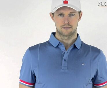 J Lindeberg William TX Polo Shirt Blue Dust