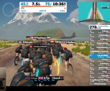 Zwift Racing, Cameron Jeffers vs Vegan Cyclist - The Alpe du Zwift Race