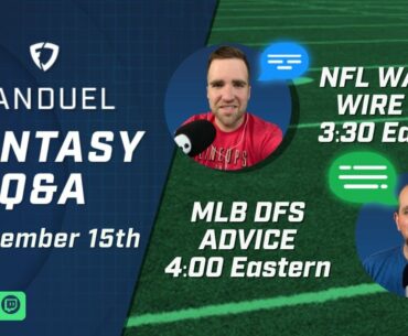 Fantasy Football: LIVE Waiver Wire Q&A for Week 2 Pickups!